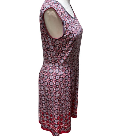 Max Studio Red and‎ Blue Patterned Dress - Picture 6 of 12